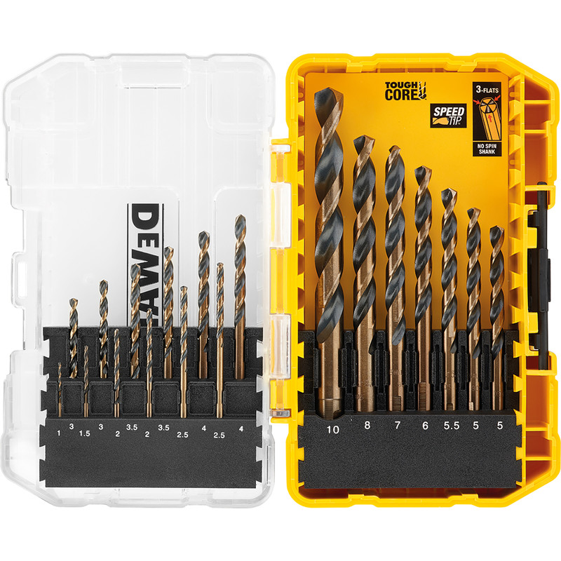 DeWALT Akcesoria DT70728-QZ 19-częściowy zestaw wierteł do metalu  w wytrzymałej walizce