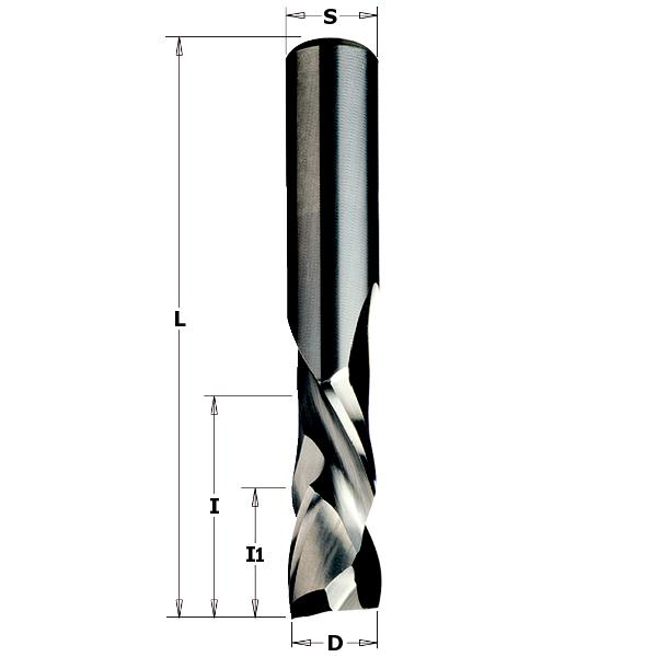 CMT 190.040.11 Frez w kształcie śruby spirala na przemian dodatnia/ujemna, prawa średnica 4mm