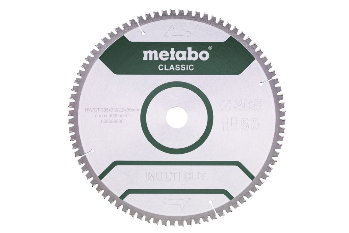 Metabo Akcesoria 628286000 Tarcza pilarska Multi Cut Classic 305x30 80 FZ/TZ 5°neg