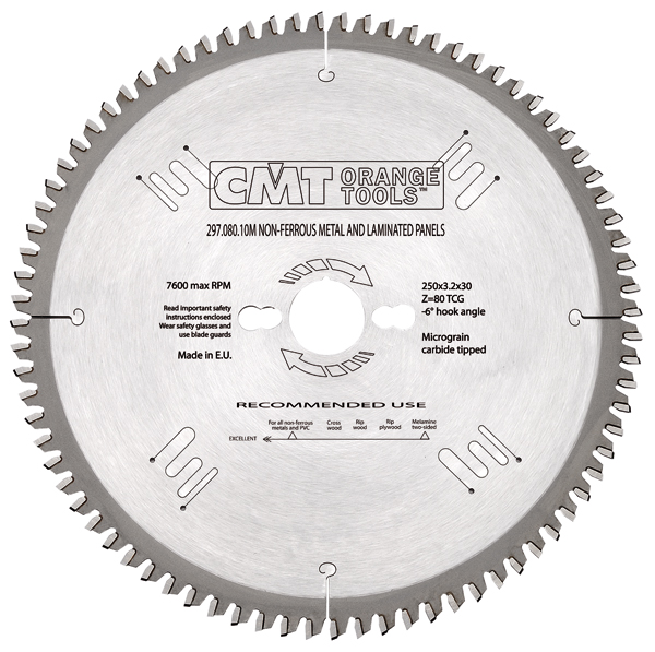 CMT 296.165.56H Brzeszczot ujemny do Non-Ferrous/Trespa/Alu 165 x 20 x 56T