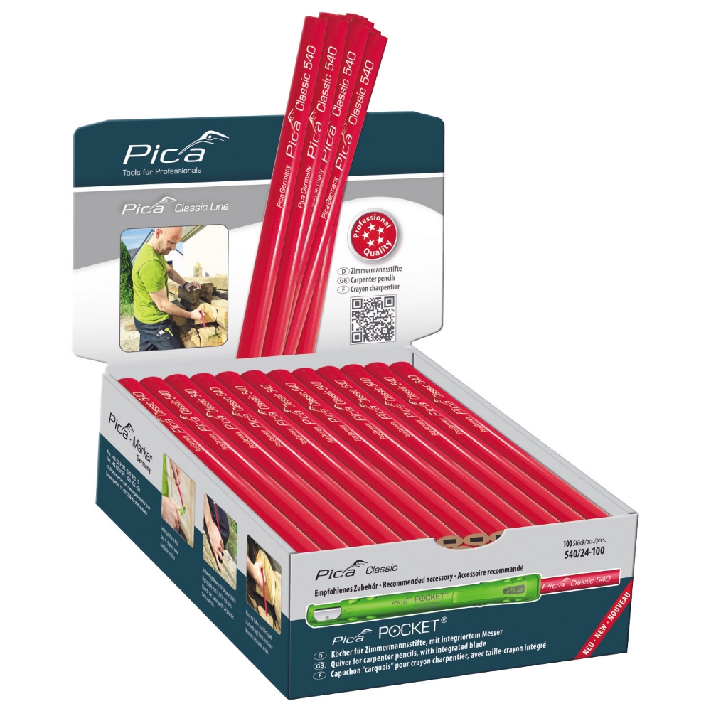 Pica PI54024-100 Ołówek stolarski 540/24 100 szt.