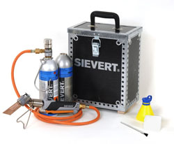 Sievert 337093 zestaw Promatic lutownica tytanowa w czarnej drewnianej obudowie