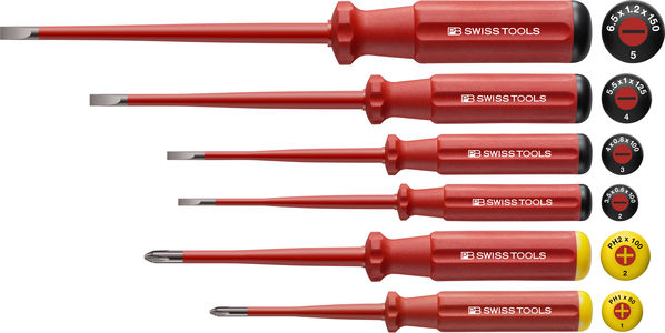 PB Swiss Tools PB5542.SL CBB 5542.SL CBB Zestaw wkrętak&oacute;w Classic VDE Slim Philips/Głębokie