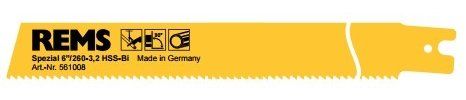Rems 561008 R05 Brzeszczot specjalny 6"/260-3,2 do REMS Tiger ≤ Ø 6" - 5 sztuk