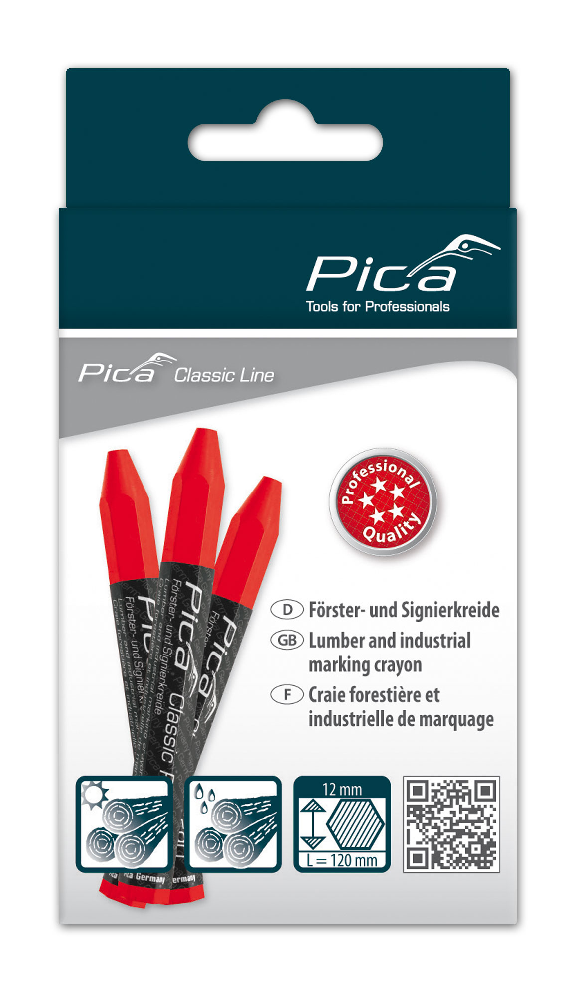 Pica PI59040 590/40 Kredka do zaznaczania Czerwona 12 szt.
