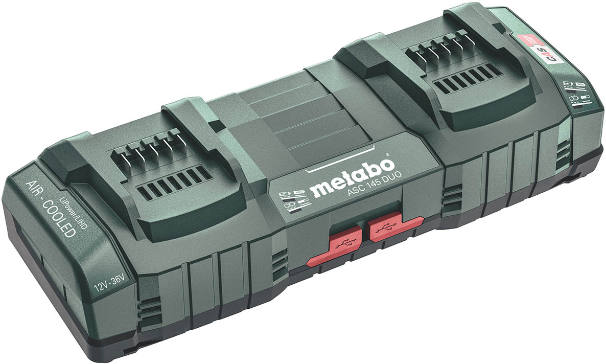 Metabo Akcesoria 627495000 Ładowarka 2-gniazdowa  ASC 145 DUO, 12-36 V