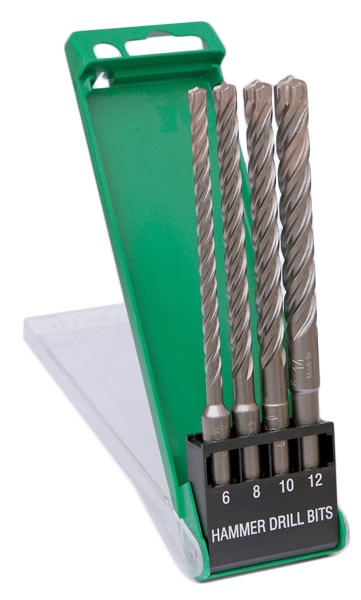 HiKOKI Akcesoria 783390 Młotowiertarki SDS-Plus kaseta 4-ostrzowa 4 szt.