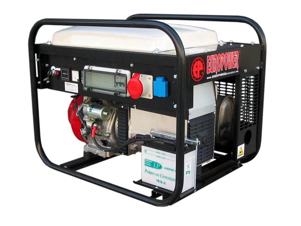 Europower 950000659 EP6500TE-25 zespół prądotwórczy 7 KVA z silnikiem benzynowym Honda 230 Volt(16A) - 400 Volt CEE (16A 5 p.) rozruch elektryczny