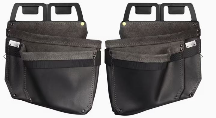 Snickers Workwear 97950404000 Skórzana torba na gwoździe i śruby, Czarny - Czarny (0404), Jeden rozmiar