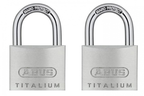 ABUS H64TI/30 TWINS C Kłódka Titalium, dwie sztuki