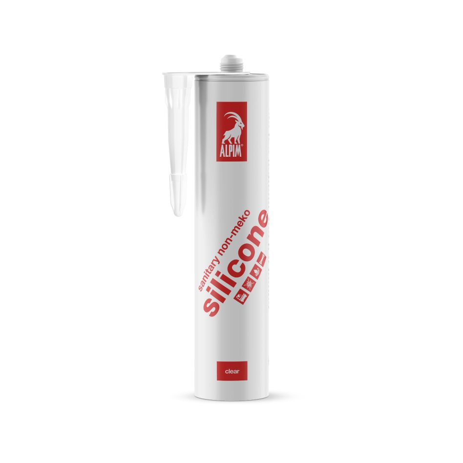 Alpim ALP002007 Silikon sanitarny bez MEKO, przezroczysty, 310 ml