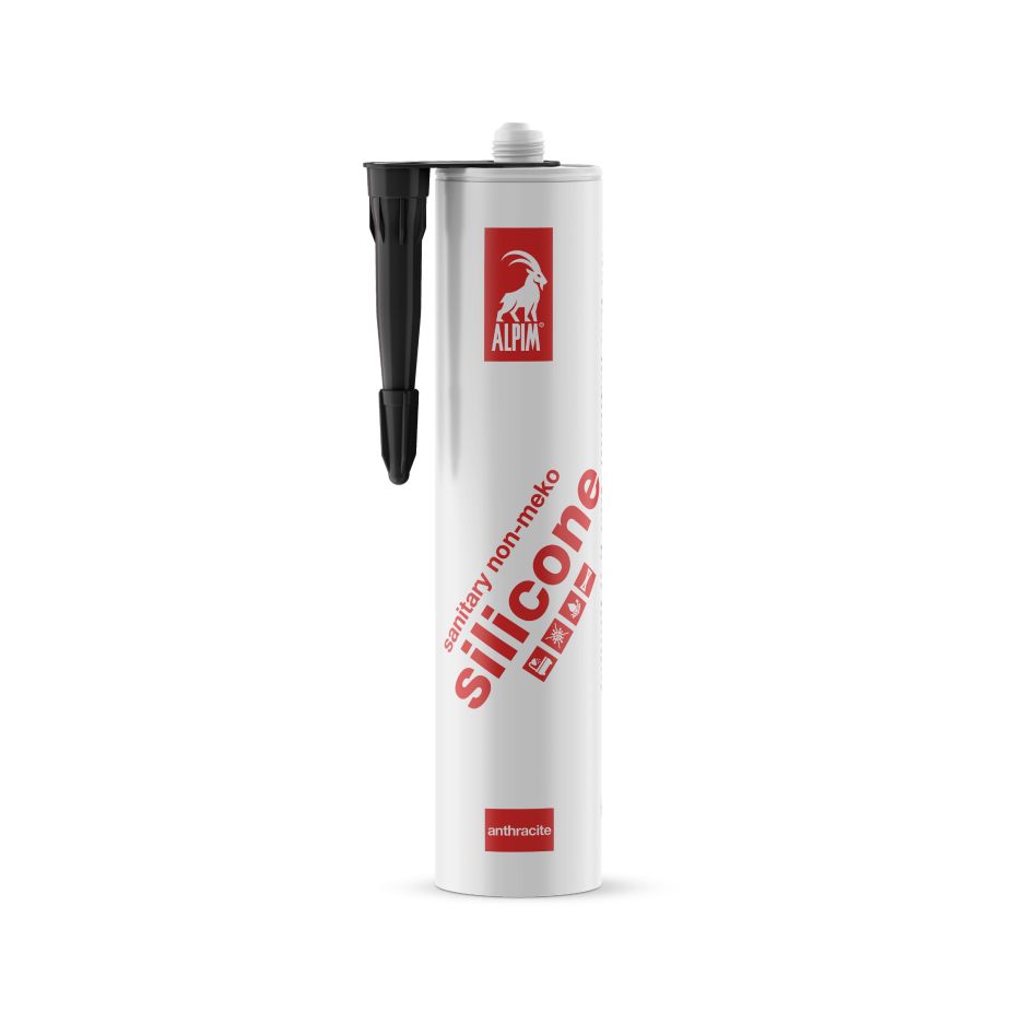 Alpim ALP002010 Silikon sanitarny bez MEKO, kolor antracytowy, 310 ml