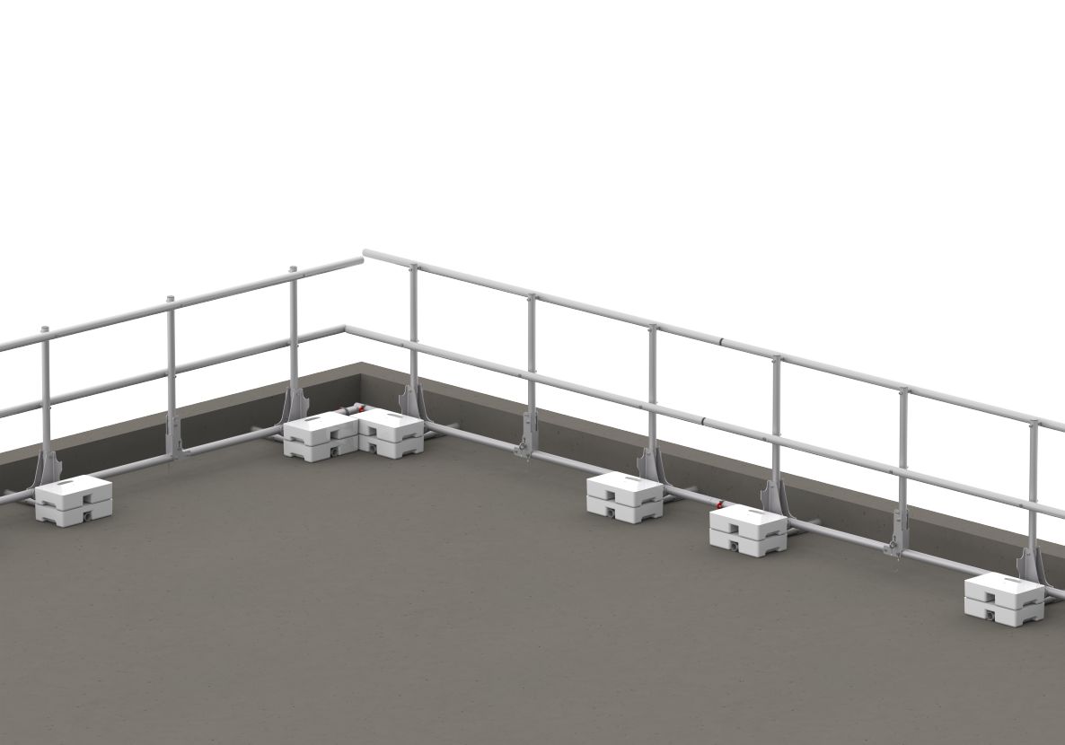 Altrex C500643 EP6 Zabezpieczenie krawędzi dachu 4x3 m wraz z blokami betonowymi