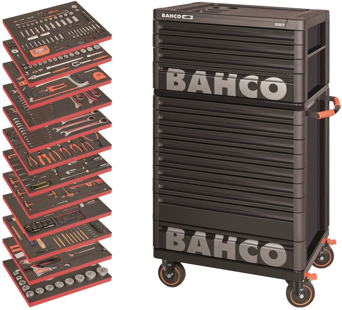 Bahco XLARGE Wózek narzędziowy z 13 szufladami 560 szt.