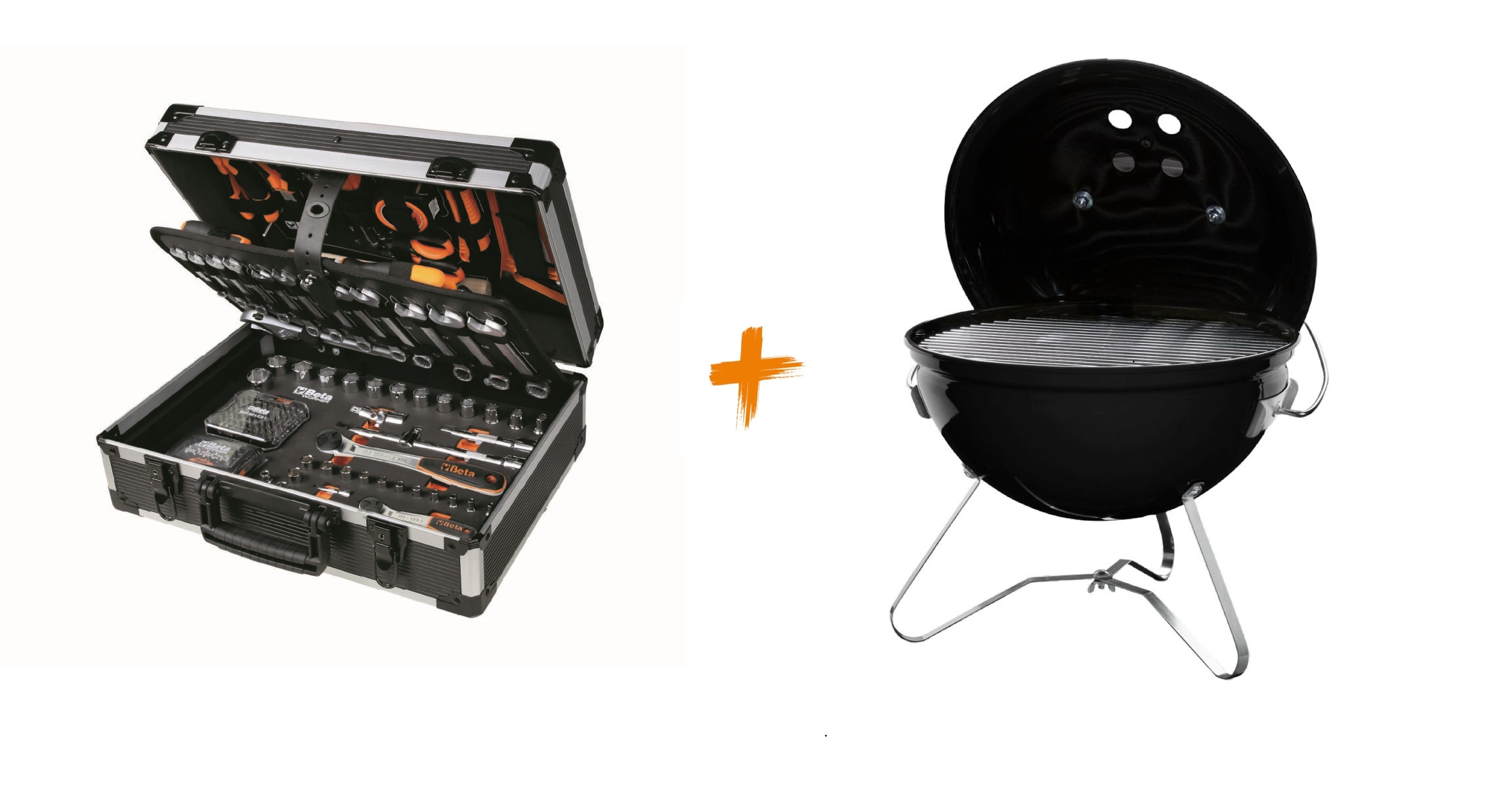 Beta ZNLWK0004 BW 2056T/E-TROLLEY Walizka narzędziowa ze 163 elementami + kompaktowy grill gratis