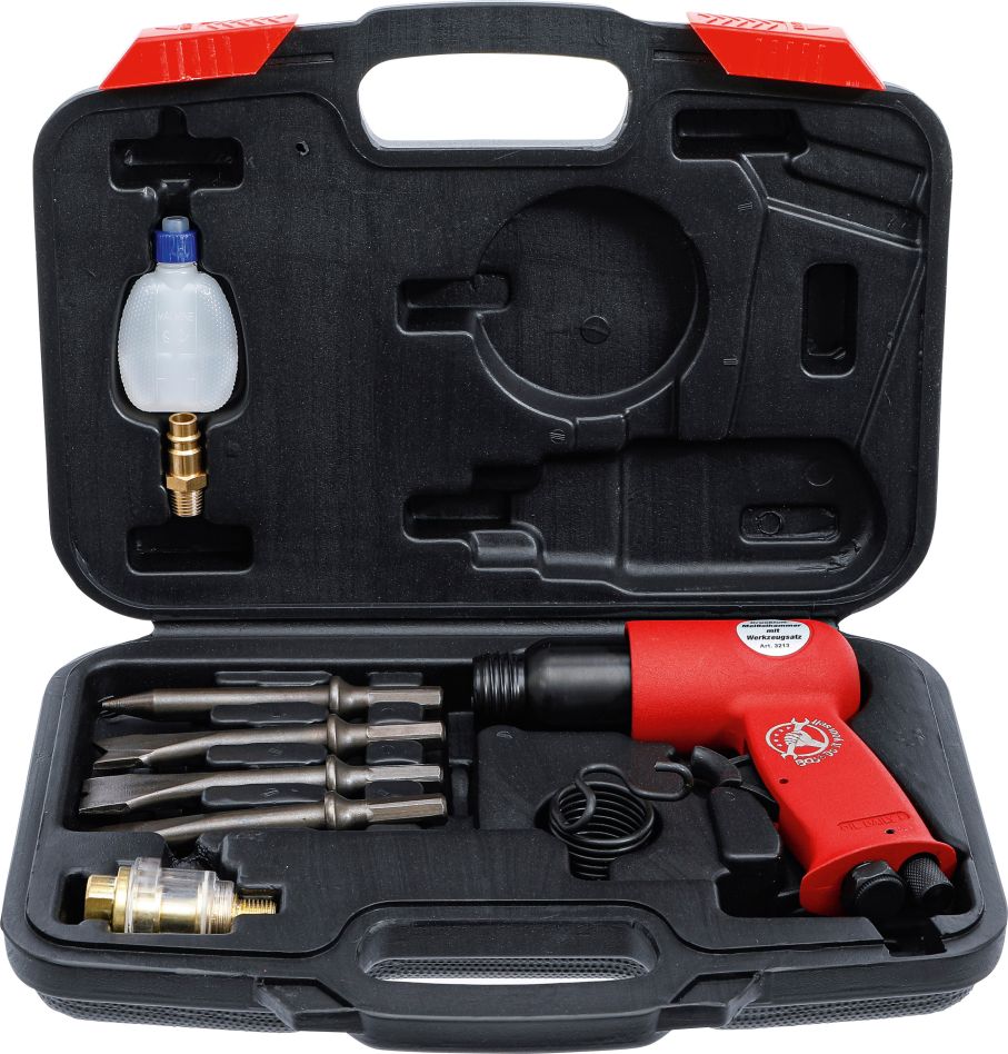 BGS Do It Yourself 3213 Młotek pneumatyczny z zestawem dłut 8-częściowym
