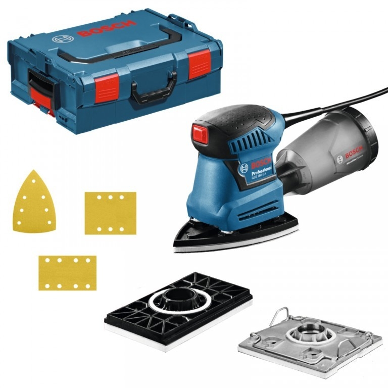 Bosch Professional 06012A2300 GSS 160 multi szlifierka 3 w 1 w pudełku L-Boxx