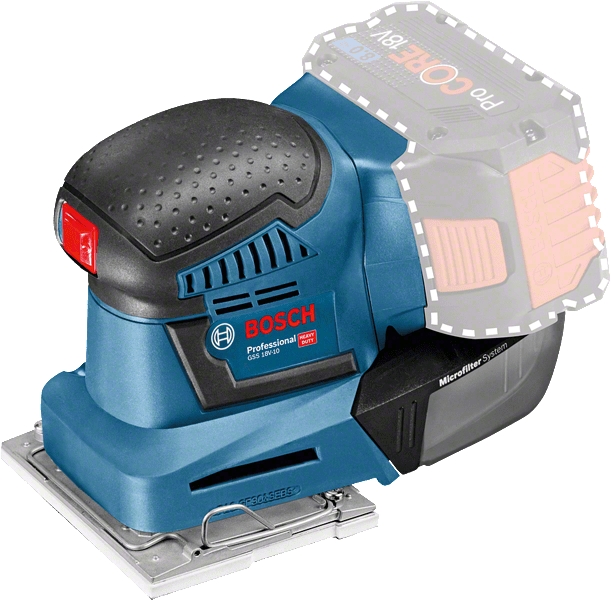 Bosch Professional 06019D0200 Bosch Niebieski  Szlifierka oscylacyjna  GSS 18 V-10 (solo)