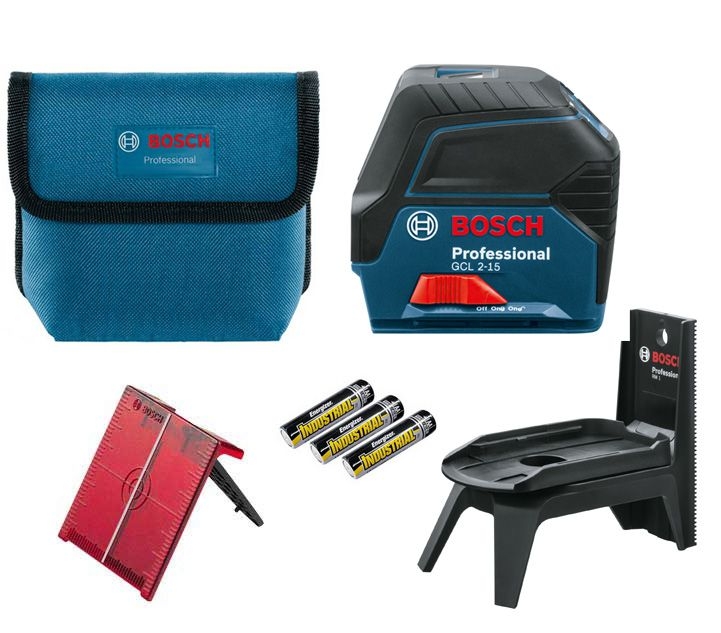Bosch Professional 0601066E00 Laser krzyżowy z uchwytem  GCL 2-15 + RM1