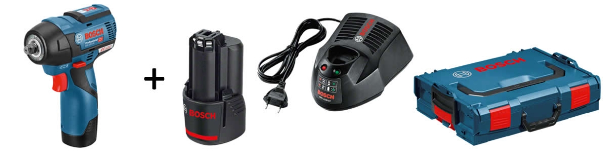 Bosch Professional 06019E0103 Akumulatorowy klucz udarowy GDS 12V-115 12V 3.0Ah Li-Ion w L-Boxx