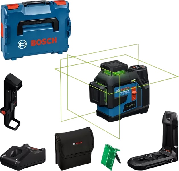 Bosch Professional 0601065401 GLL 12V-100-33 CG Zestaw lasera liniowego 1x 2.0 Ah i szybka ładowarka GAL 12V-40 w L-BOXX