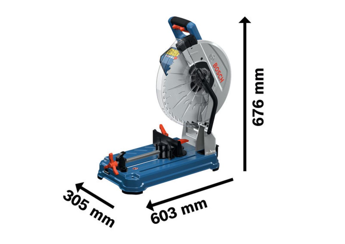 Bosch Professional 0601B59000 Akumulatorowa maszyna stacjonarna GCD 18V-355 bez akumulatorów i ładowarki, brzeszczotu, zacisku do rur