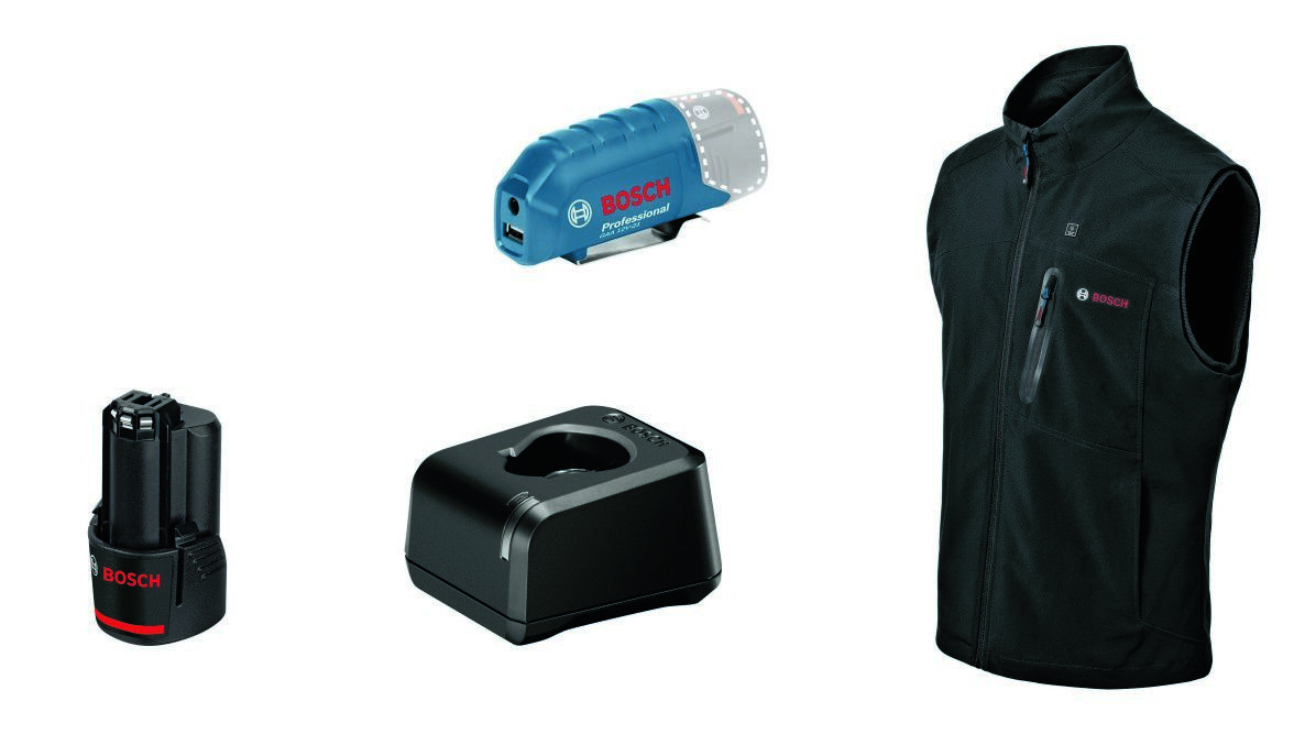 Bosch Professional 06188000G8 GHV 12+18V XA 2XL Akumulatorowy ogrzewacz ciała 1x 2,0 Ah i ładowarka GAL 12V-20