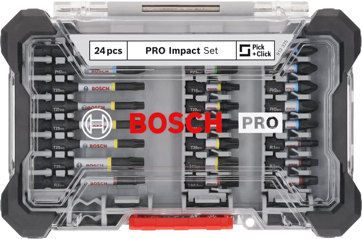 Bosch Professional Akcesoria 2608521U75 Zestaw końcówek wkręcających PRO Impact, 24-częściowy