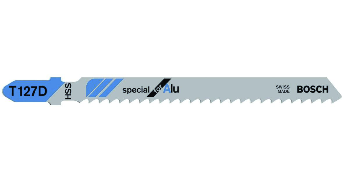 Bosch Professional Akcesoria 2608631017 T127D Brzeszczoty do wyrzynarki T - Shaft By 5 Aluminium