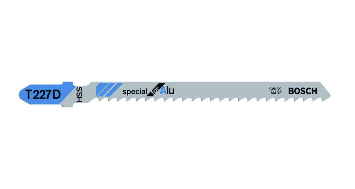 Bosch Professional Akcesoria 2608631030 T227D Brzeszczoty do wyrzynarki T - trzpień na 5 krzywych aluminiowych