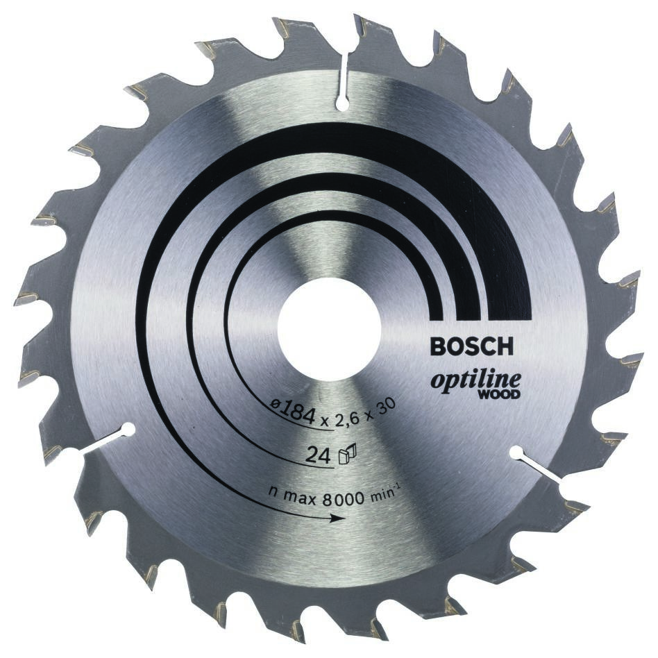 Bosch Professional Akcesoria 2608640610 Tarcza pilarska Optiline Wood 184x30mm Z24