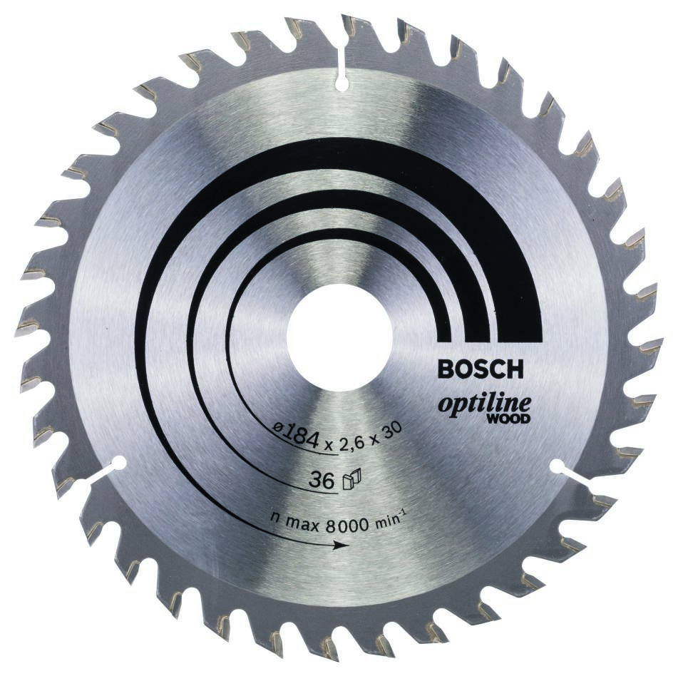Bosch Professional Akcesoria 2608640611 Tarcza pilarska Optiline Wood 184x30mm Z36