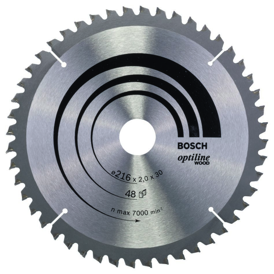 Bosch Professional Akcesoria 2608640432 Piła tarczowa 216 x 30 x 48T Optiline Wood