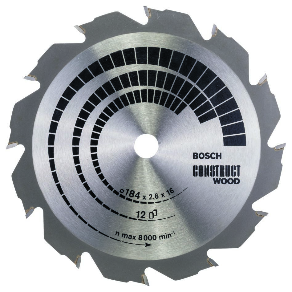 Bosch Professional Akcesoria 2608641200 Tarcza 184 x 16 x 12T Construct Wood