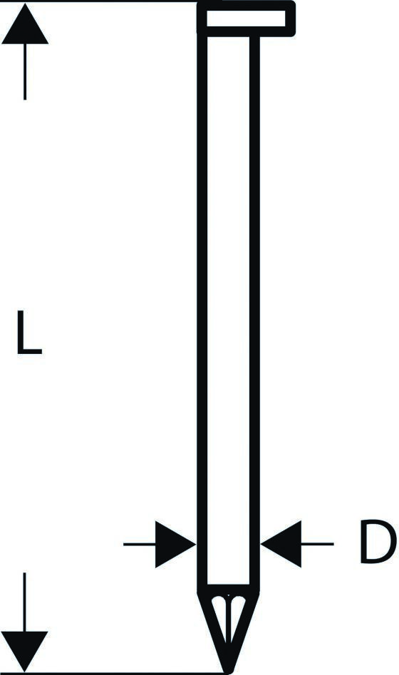 Bosch Professional Akcesoria 2608200007 SN34 DK 75G Gwóźdź do listwy 34° D-head ocynkowany gładki 75 mm 3000 sztuk