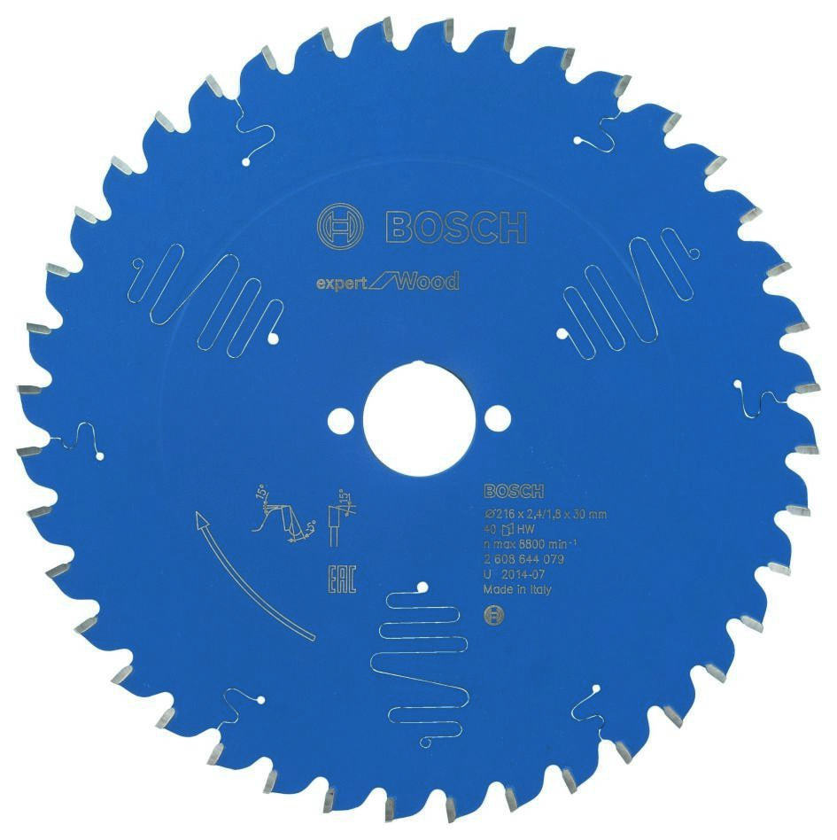 Bosch Professional Akcesoria 2608644079 Piła tarczowa z węglików spiekanych Expert do drewna 216 x 30 x 40T