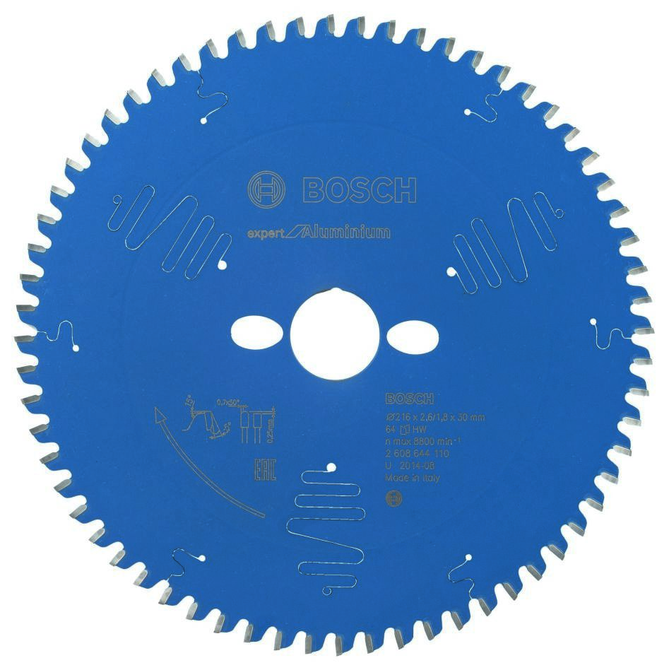 Bosch Professional Akcesoria 2608644110 Piła tarczowa z węglików spiekanych Expert do aluminium 216 x 30 x 64T