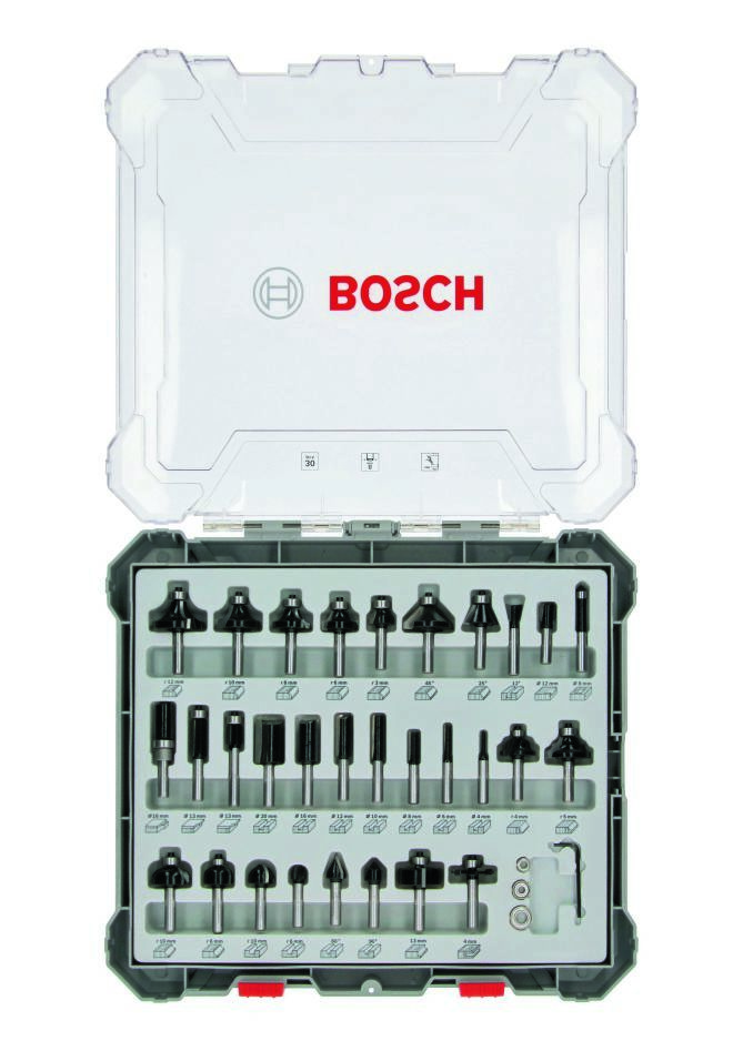 Bosch Professional Akcesoria 2607017475 Zestaw frezów z trzpieniem 8mm 30szt.