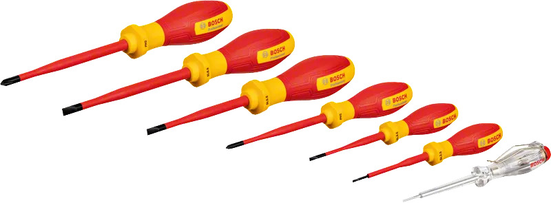 Bosch Professional Akcesoria 1600A02NF7 Zestaw wkrętaków VDE 7-częściowy