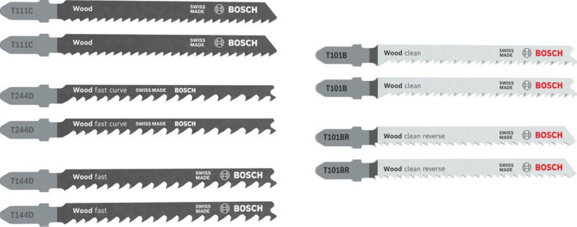 Bosch Professional Akcesoria 2607012069 Zestaw brzeszczot&oacute;w do wyrzynarki Wood Basics 10 szt.