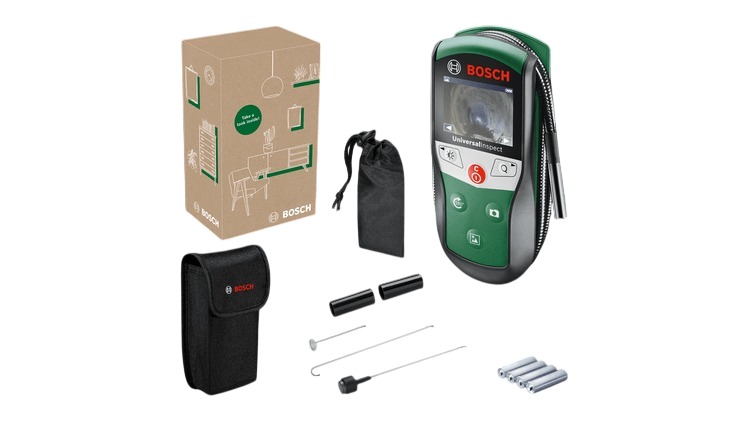 Bosch DIY 06036870Z0 Kamera inspekcyjna UniversalInspect z 4x bateriami AA i akcesoriami w pudełku