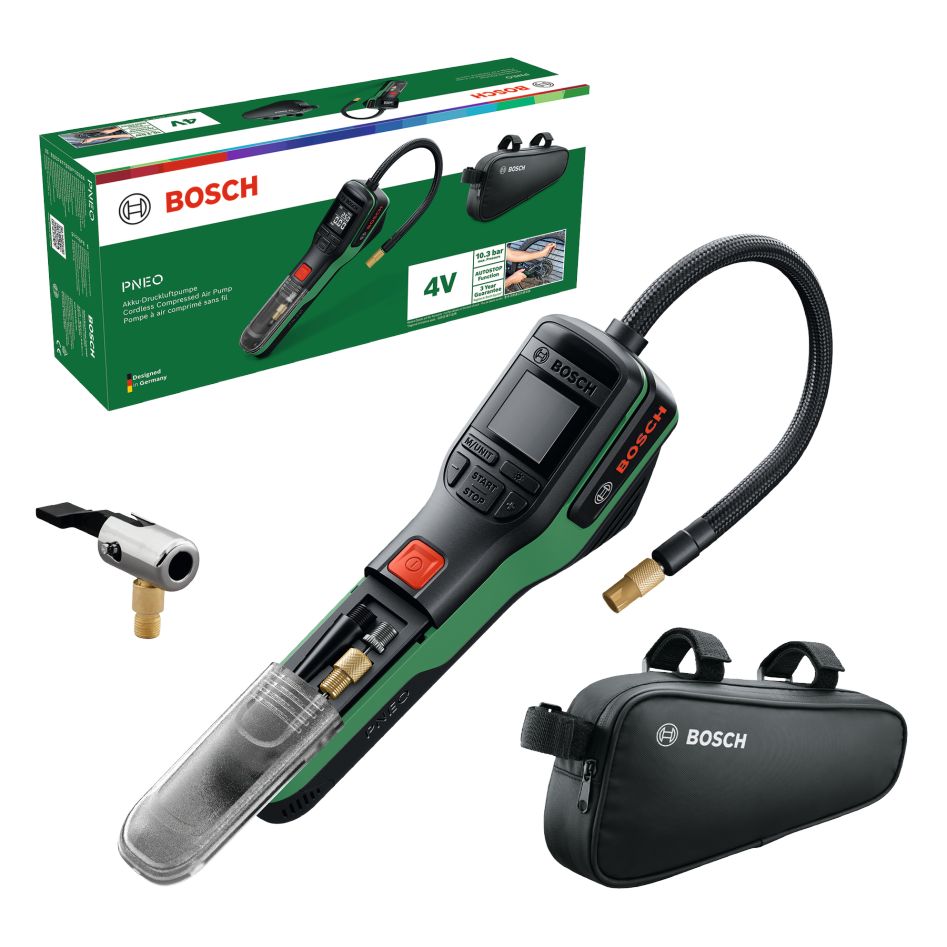 Bosch DIY 0603947501 PNEO 4V Bike Battery air pump set 1x akumulator 4V 3.0Ah w pudełku