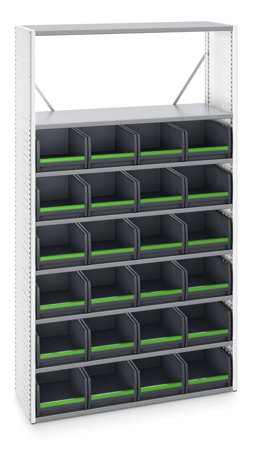 Bott 46003002.16 Regał Verso z 8 półkami, 24x pudełko RAL 7035