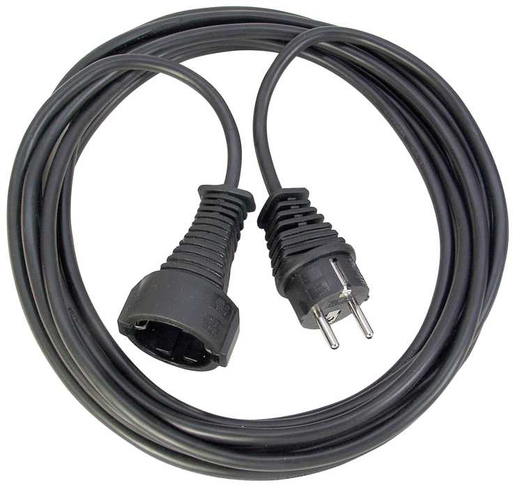 Brennenstuhl 1165480 Wysokiej jakości przedłużacz plastikowy 25m czarny H05VV-F 3G1,5