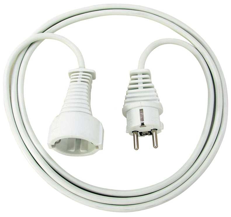 Brennenstuhl 1168430 Wysokiej jakości przedłużacz plastikowy 3m biały H05VV-F 3G1,5
