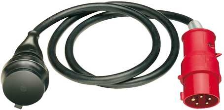 Brennenstuhl 1132960 Kabel adapterowy CEE IP44 1,5m czarny H07RN-F 3G1,5 wtyczka CEE 400V/16A