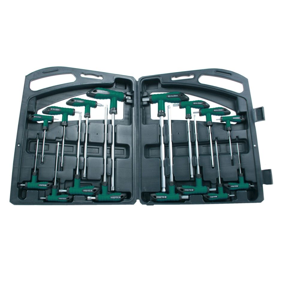 Brüder Mannesmann 18190 18190 Zestaw uchwytów T Inbus/Torx 16-częściowy