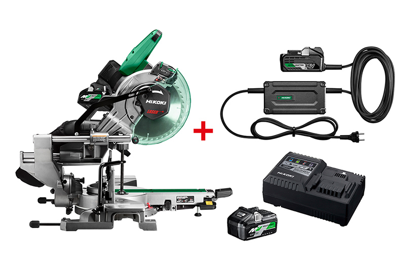 HiKOKI C3610DRAWAPZ Przecinarka Multivolt Accu 255mm 36V 4.0Ah Li-Ion + zasilacz ET36AW0Z