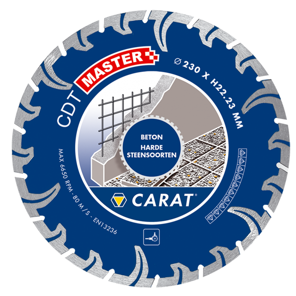 Carat CDTM125300 Tarcza diamentowa TURBO CDT MASTER 125x22,2MM