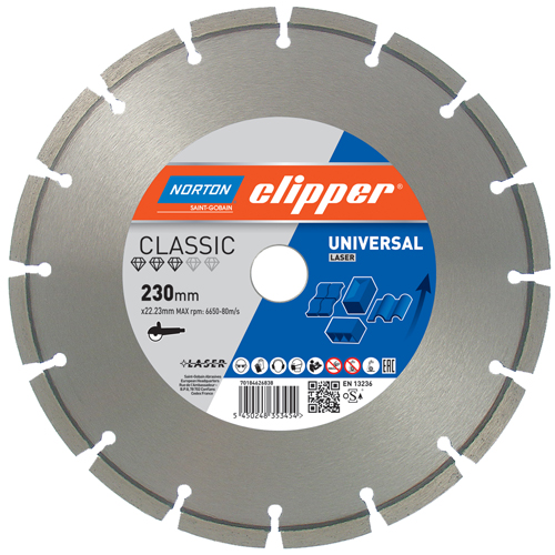 Norton Clipper 70184626835 Tarcza diamentowa 125x22,23mm Norton Classic Universal Laser